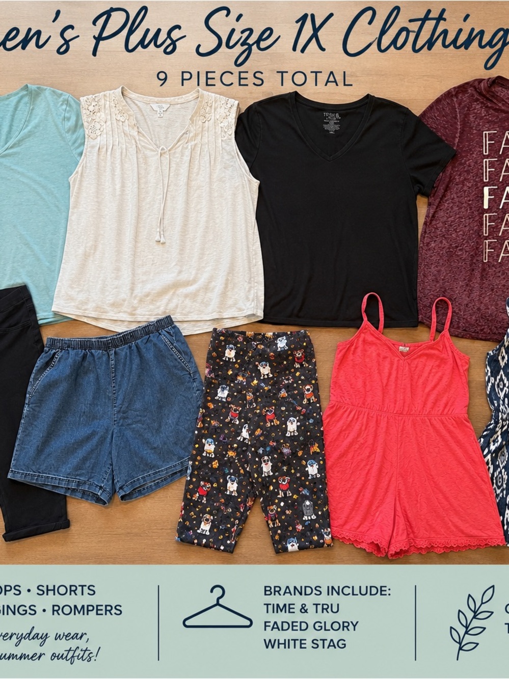 Mixed Kids Bottoms Bundle - Includes Black, Denim Blue, Cream & Coral Pieces